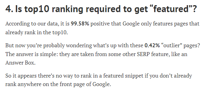 Position zéro Google étude ahref