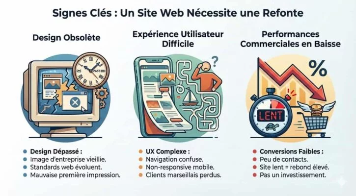 Analyse des signes indiquant la nécessité d'une refonte de site web à Marseille