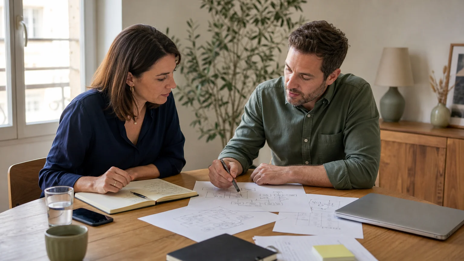 Dirigeants et consultant construisant la stratégie d’un site web