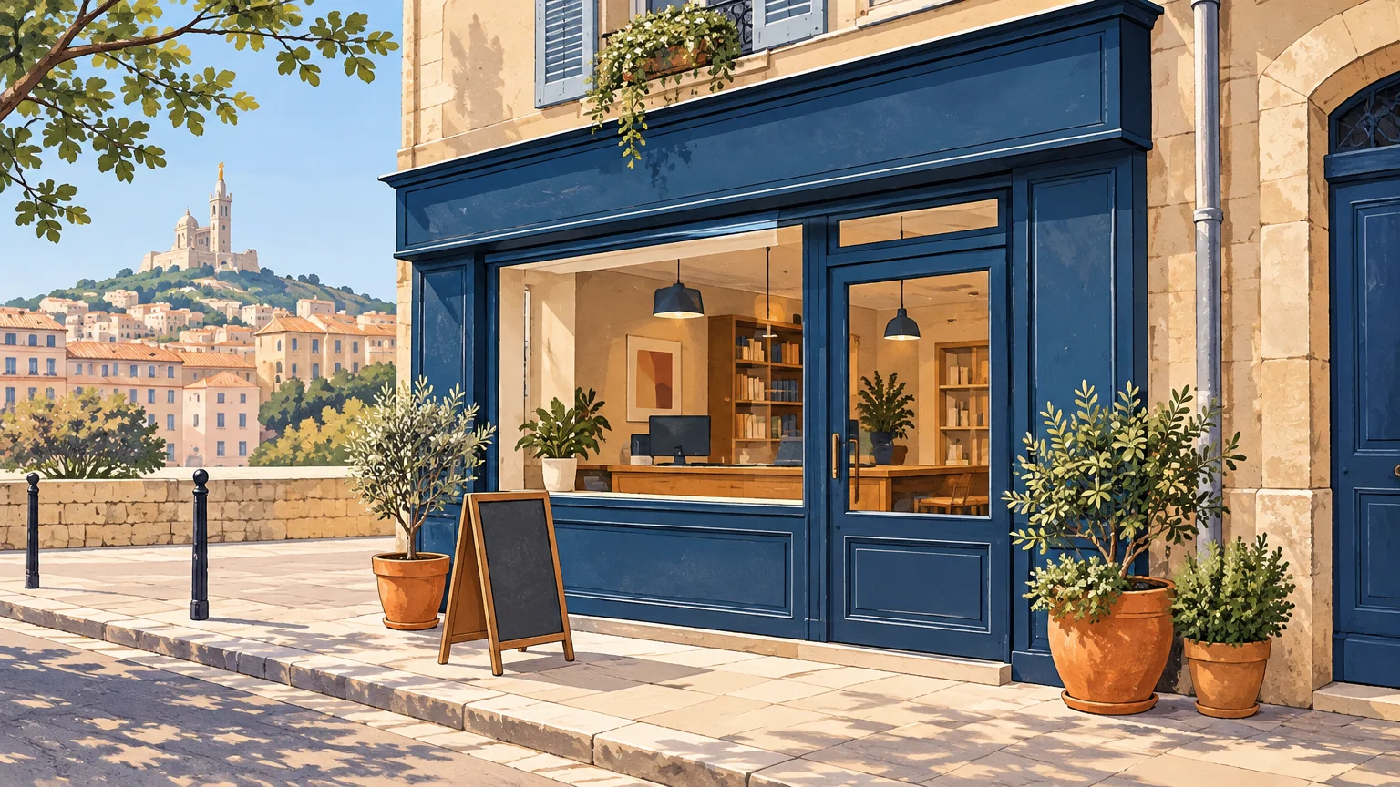 Façade d’un commerce indépendant dans une rue de Marseille